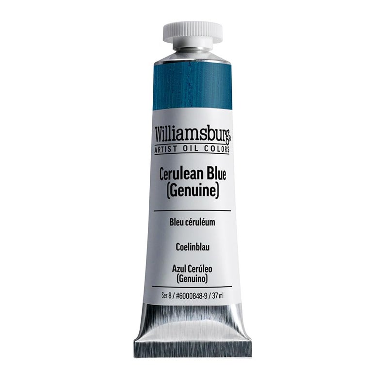 Williamsburg Artist Oil Colors by GOLDEN, Cerulean Blue (Genuine), 37 ml tube, Professional Oil Paint, Opaque - Image 1